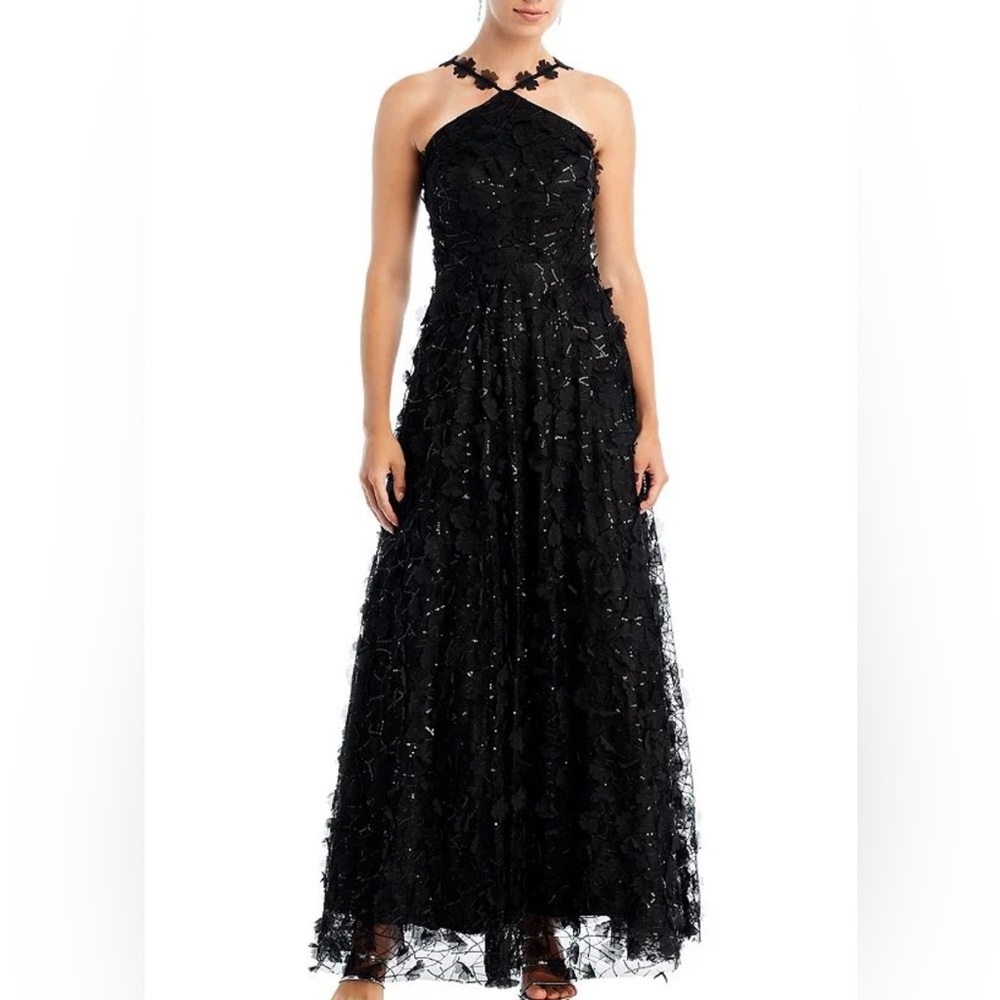 Eliza J Black Textured Maxi Dress